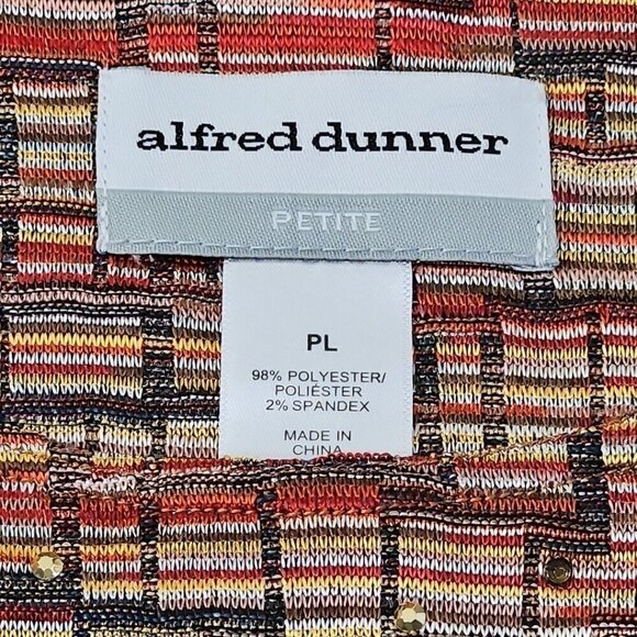 Alfred Dunner Jewel Tone Metro Boxy Tunic Women's PL Rhinestones 1/2 Sleeve EUC - Picture 5 of 14